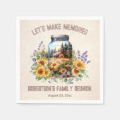 Familie Reünie Verjaardag Bos Cabin Servet (Voorkant)