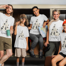 Familie reünie Verzameling vun Sheep Zwarte naam T-shirt