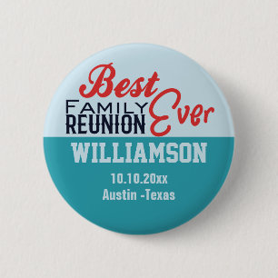 Familie reünie verzamelt de beste naam van ooit ronde button 5,7 cm
