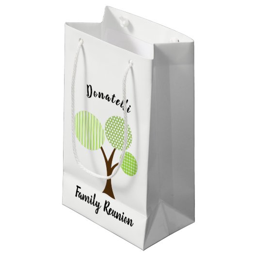 Familie reünie voorkeur souvenir cadeau klein cadeauzakje (Voorkant Gekanteld)