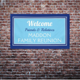 Familie reünie vrienden en familieleden banner
