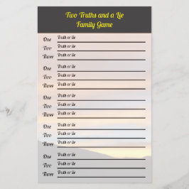 Familie Reünie Waarheid of Lie En Wat Prijs Games Flyer