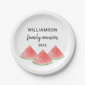 Familie reünie Watermelon Papieren Bordje (Voorkant)