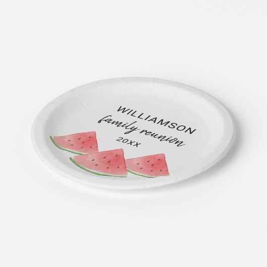 Familie reünie Watermelon Papieren Bordje (Gekanteld)