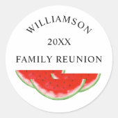 Familie reünie Watermelon Ronde Sticker (Voorkant)