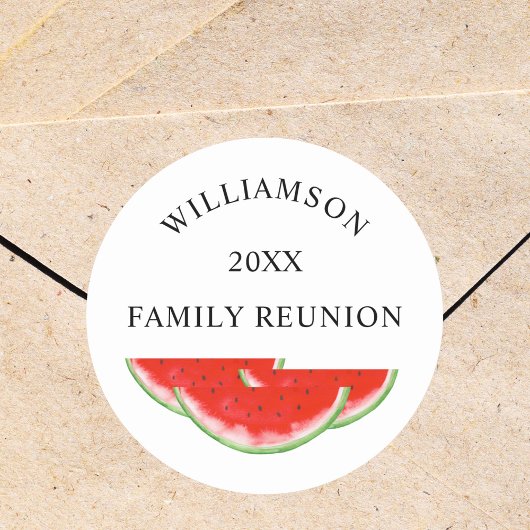 Familie reünie Watermelon Ronde Sticker
