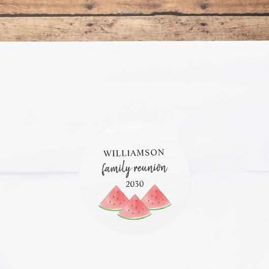 Familie reünie Watermelon Ronde Sticker