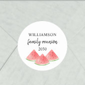 Familie reünie Watermelon Ronde Sticker