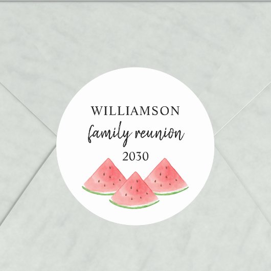 Familie reünie Watermelon Ronde Sticker