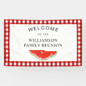 Familie Reünie Watermelon Welkom Spandoek (Horizontaal)