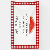 Familie Reünie Watermelon Welkom Spandoek (Verticaal)