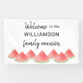 Familie Reünie Watermelon Welkom Spandoek (Horizontaal)