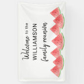 Familie Reünie Watermelon Welkom Spandoek (Verticaal)