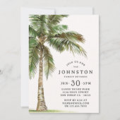 Familie Reünie Waterverf Palm Tree Beach Party Kaart (Voorkant)