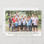 Familie Reünie Waterverf Tree Foto Kaart (Achterkant)