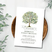 Familie Reünie Waterverf Tree Kom samen Kaart