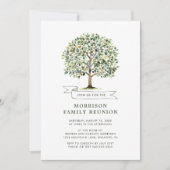 Familie Reünie Waterverf Tree Kom samen Kaart (Voorkant)