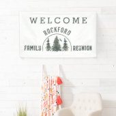 Familie Reünie Welkom Bos Bomen Groen Spandoek (Insitu)