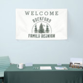 Familie Reünie Welkom Groene Bos Bomen Spandoek (Beurs)