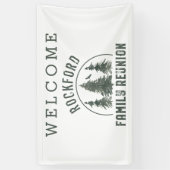 Familie Reünie Welkom Groene Bos Bomen Spandoek (Verticaal)