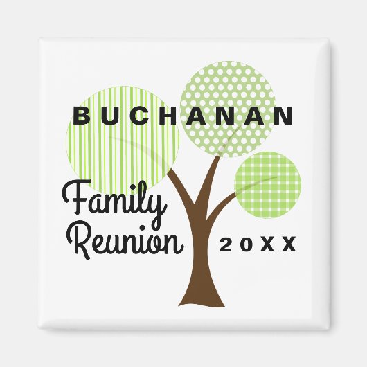 Familie Reünie Whimsical Boom Souvenir Gift Magneet (Voorkant)
