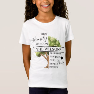 Familie Reünie Wortel en Liefde Diep Kind Meisje T-shirt