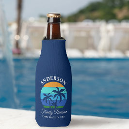 Familie Reünie Zomer Strand Palm Trees Blauw Flesjeskoeler