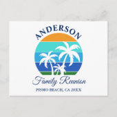 Familie Reünie Zomer Strand Palm Trees Briefkaart (Voorkant)