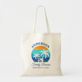 Familie Reünie Zomer Strand Palm Trees Tote Bag (Voorkant)