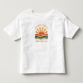 Familie Reünie Zomer Zonsondergang Strand Kinder Shirts