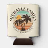 Familie Reünie Zomer Zonsondergang Strand Palm Tre Blikjeskoeler (Achterkant)