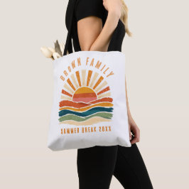 Familie Reünie Zomer Zonsondergang Strand Tote Bag