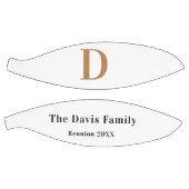 Familie reünie zwart wit monogram naam basketbal (Panelen)