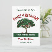 Familie reunion Apple Tree Invitation Kaart (Staand voorkant)