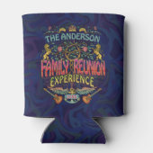 Familie reunion Band Retro 70s Concert Logo Custom Blikjeskoeler (Achterkant)