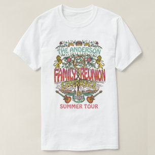 Familie reunion Band Retro 70s Concert Logo Custom T-shirt
