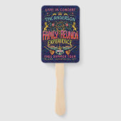 Familie reunion Band Retro 70s concert Logo Handwaaier (Achterkant)
