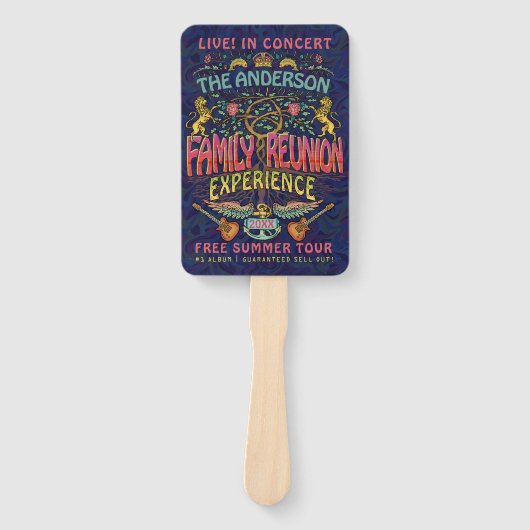 Familie reunion Band Retro 70s concert Logo Handwaaier (Voorkant)