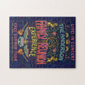 Familie reunion Band Retro 70s concert Logo Legpuzzel (Horizontaal)