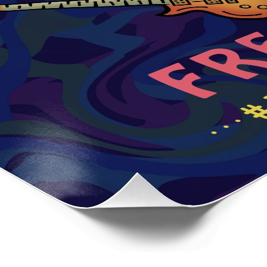 Familie reunion Band Retro 70s concert welkomstnaa Perfect Poster (Hoek)