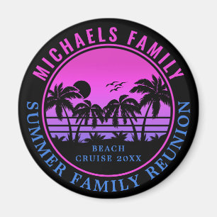 Familie Reunion Beach Cruise Sunset Vakantie jaren Magneet
