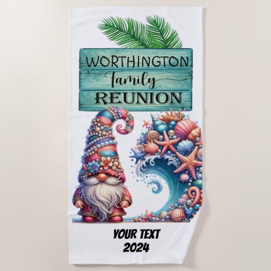 Familie reunion Beach Towel Strandlaken (Voorkant)