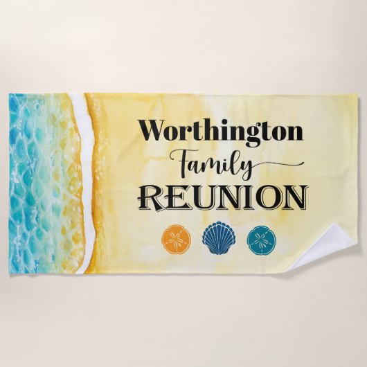 Familie reunion Beach Towel Strandlaken (Voorkant)