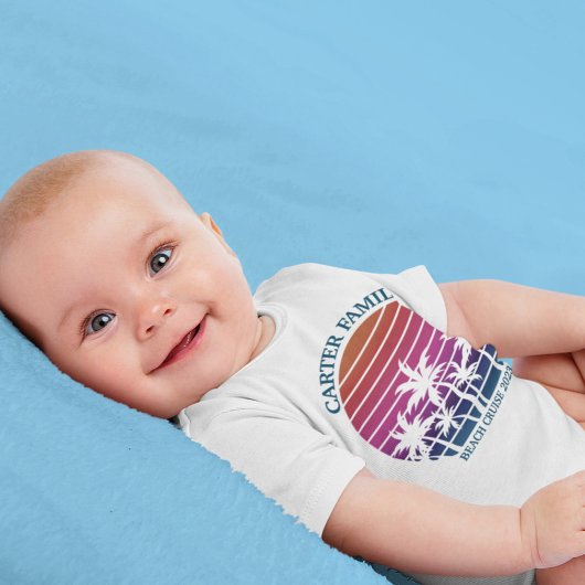 Familie reunion Beach Vacation Palm Custom Romper