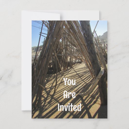 Familie Reunion Beach Vakantie reis aankondiging (Voorkant)