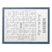 Familie reunion Bingo Game 1 Notitieblok (Voorkant)