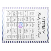 Familie reunion Bingo Game | Chevron Notitieblok (Voorkant)