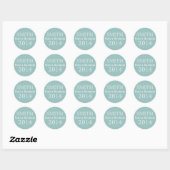 Familie Reunion Blue Background Ronde Sticker (Vel)