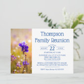 Familie reunion Blue Wildflower Kaart (Staand voorkant)