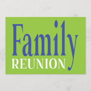 Familie reunion Bold Modern Blue Green Kaart